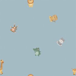 Regenjackenstoff Digital Mini Tiere - helljeans