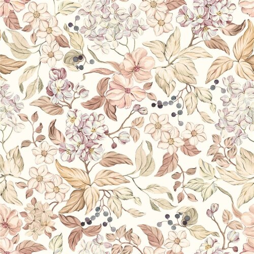 Regenjackenstoff Digital Floral - creme