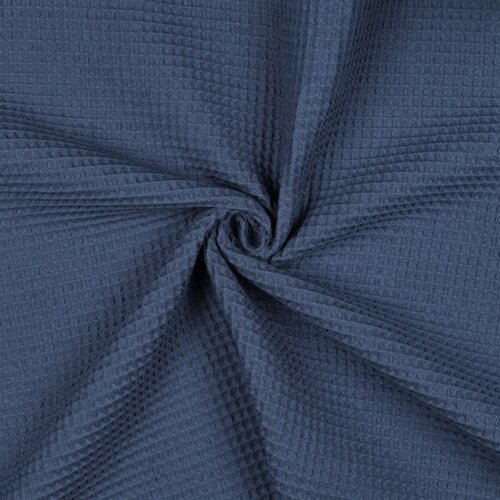 Waffelpiqué *Vera* 6mm - dunkeljeansblau