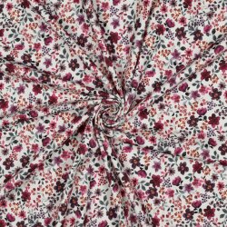 Baumwolljersey Organic Digital Blumen - fuchsia