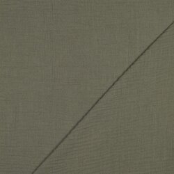 Musselin Uni *Vera*  - dunkelmoosgrün