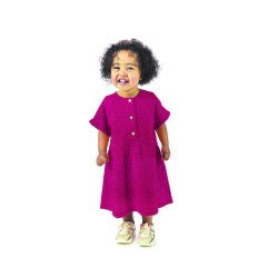 Musselin kleine Punkte - altmauve