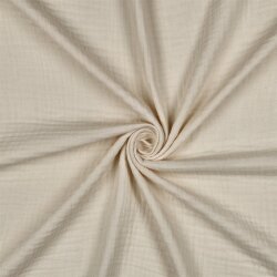 Dreilagiger Baumwoll Musselin Bio~Organic - natur