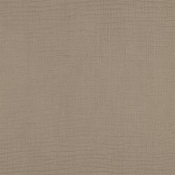 Dreilagiger Baumwoll Musselin Bio~Organic - sandbraun