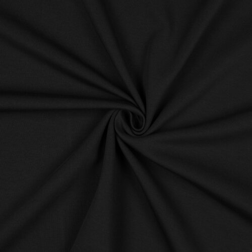 Baumwolljersey Interlock - schwarz