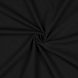 Baumwolljersey Interlock - schwarz