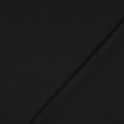 Baumwolljersey Interlock - schwarz