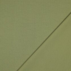 Baumwolljersey Interlock - olivgrün