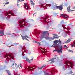 French Terry Digital schöne Blüten - fuchsia