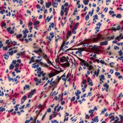 French Terry Digital Tupfenmuster - hellrosa