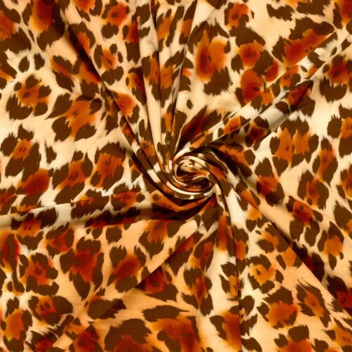 French Terry Digital Leo - pfirsich