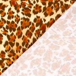 French Terry Digital Leo - pfirsich