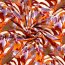 French Terry Digital Blumenmuster - orange