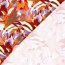 French Terry Digital Blumenmuster - orange