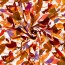 French Terry Digital Blätterkunst - orange