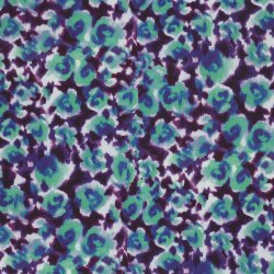French Terry Digital Leotupfen - violett/türkis