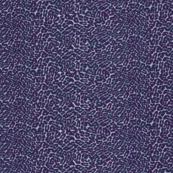 French Terry Digital Leomuster - violett/türkis