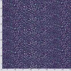 French Terry Digital Leomuster - violett/türkis