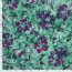 French Terry Digital Blumenschatten - türkis/violett