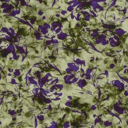 French Terry Digital Blumendruck - grün