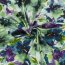 French Terry Digital bunte Blumen - frühlingsgrün
