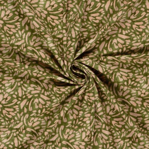 French Terry Digital Kunst - oliv