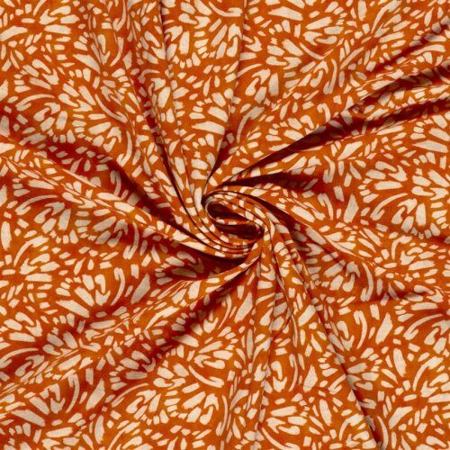 French Terry Digital Kunst - orange
