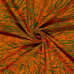 French Terry Digital Tigerstreifen - orange