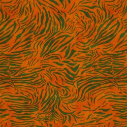 French Terry Digital Tigerstreifen - orange