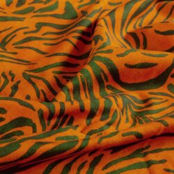 French Terry Digital Tigerstreifen - orange