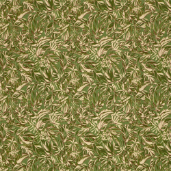 French Terry Digital Blätter - oliv