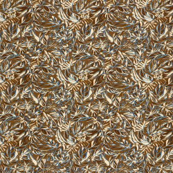 French Terry Digital Blätter - braun