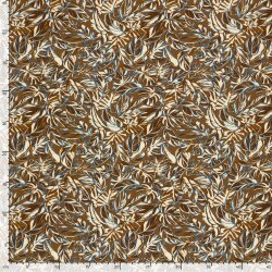 French Terry Digital Blätter - braun