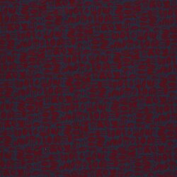 French Terry Digital Abstrakt - dunkelblau/rot