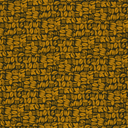 French Terry Digital Abstrakt - schwarz/senf