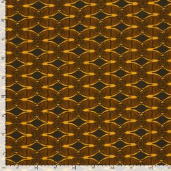 French Terry Digital Retro Blätter - steinrot