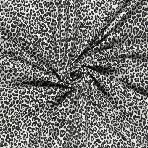 French Terry Digital Leoflecken - creme