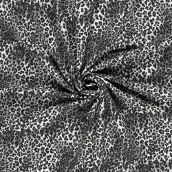 French Terry Digital Leotupfen - creme