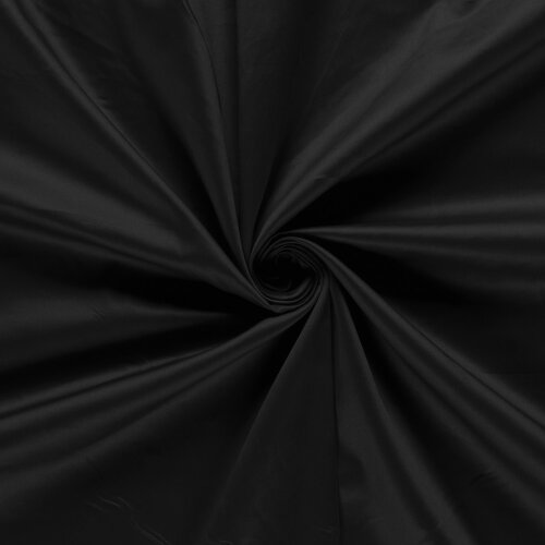 Baumwollsatin - schwarz