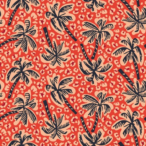 Musselin Palmen auf Leo - koralle