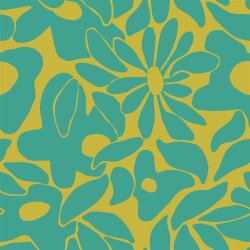 Musselin Blumenformen - limettengrün