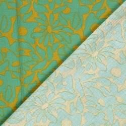 Musselin Blumenformen - limettengrün