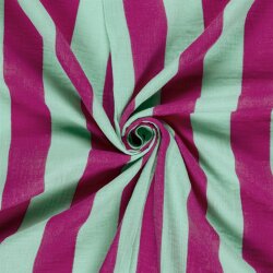 Musselin breite Streifen - pink/mint