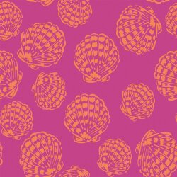 Musselin Muscheln - pink/lachs