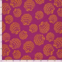 Musselin Muscheln - pink/lachs