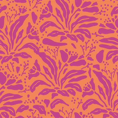 Musselin Pflanzen - lachs/pink