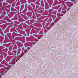 Musselin Blütenformen - eisblau/pink