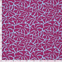 Musselin Blütenformen - eisblau/pink