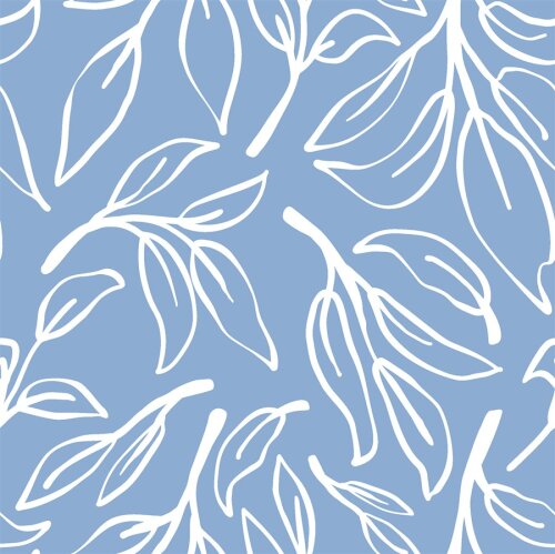 Musselin Zweige - eisblau