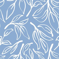 Musselin Zweige - eisblau